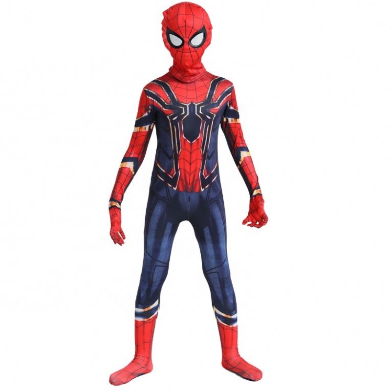 En gros classique fantaisienoire&red halloween costume anime tv&movie kid dessin aning vêtements spiderman performance costumes combinaisons