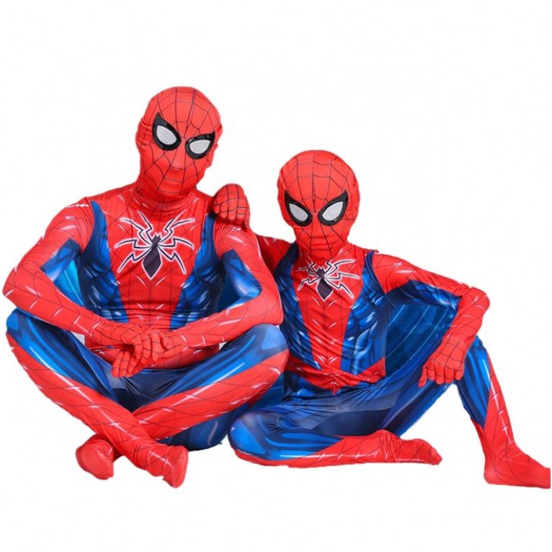 Collants en polyester imprimé 3D pour enfants Costume Spiderman de fête d\'Halloween Cosplay avec masque