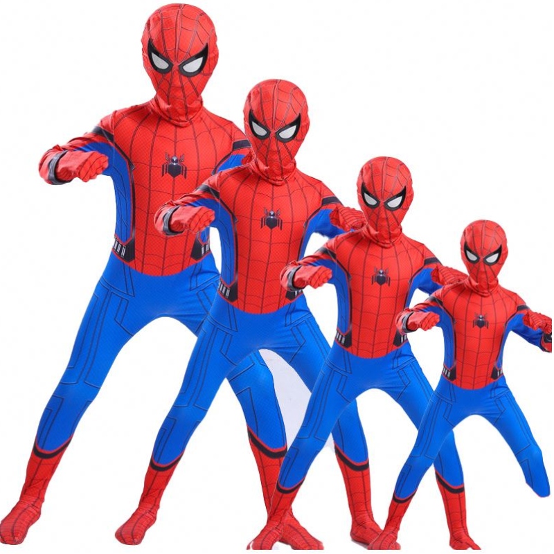 Parent-enfants de haute qualité parallèle animenoir arder man saut suit tv&movie cosplay spiderman Halloween costume