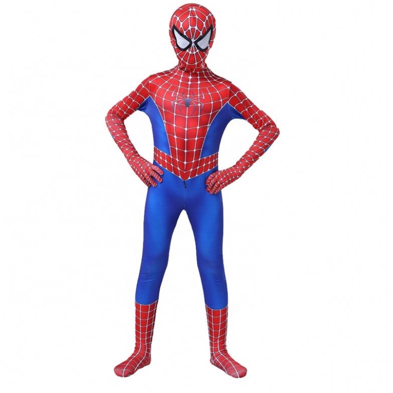 Zip Up Classic Film Anime Sight Suit pour Halloween Carnival Amazing Spiderman Cosplay Costume pour les enfants avec masque facial