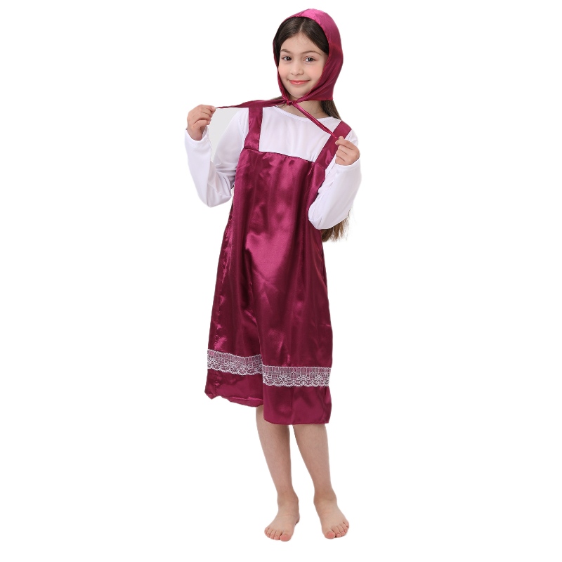 Children Fancy Fairy Tale personnage cosplay Costume Masa Costumes de capuche rouge Costumes