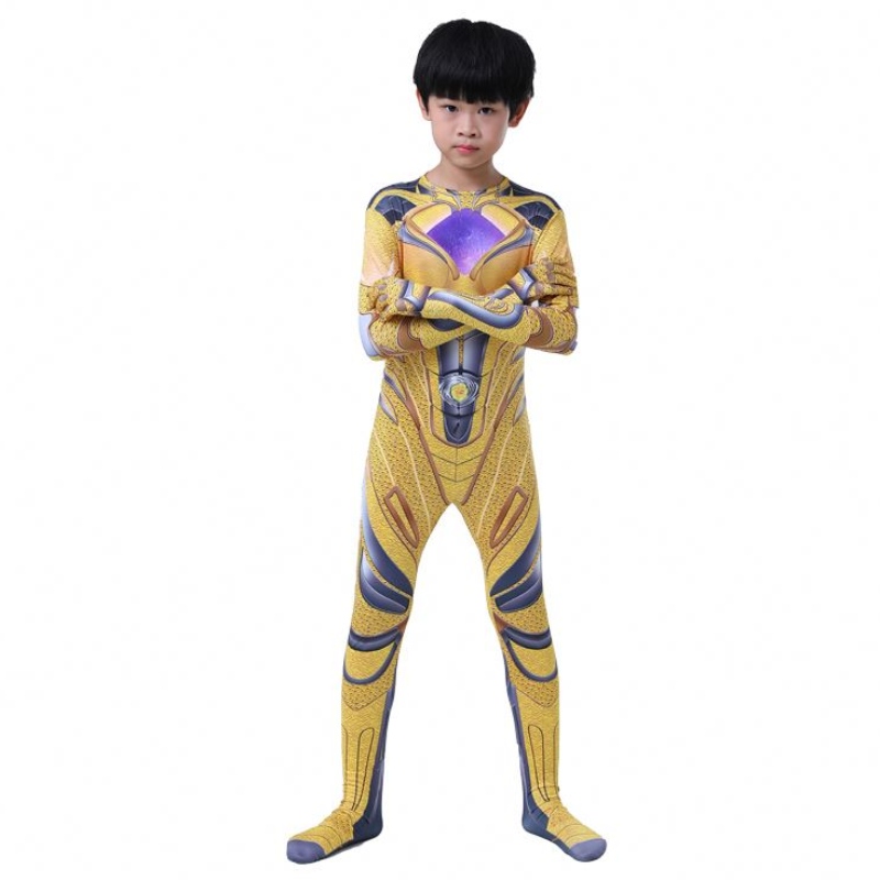 Cartoon de fête d\'Halloween de couleur multiple 3D Costume Costume de combinaison de ranger Power Ranger pour les enfants