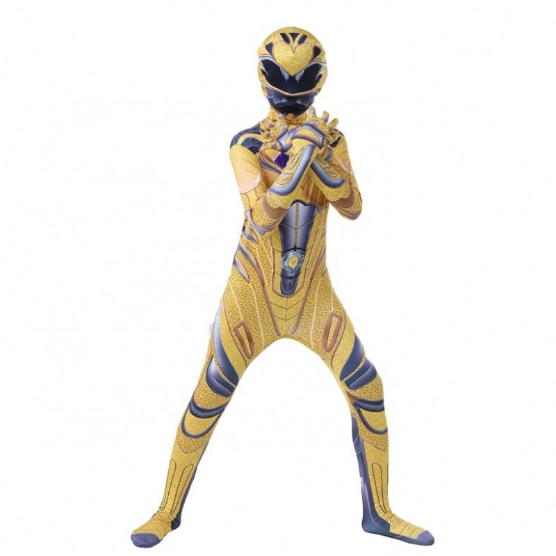 Film Halloween le plus chaud Anime super-héros Zentai Power Ranger Costume pour garçons