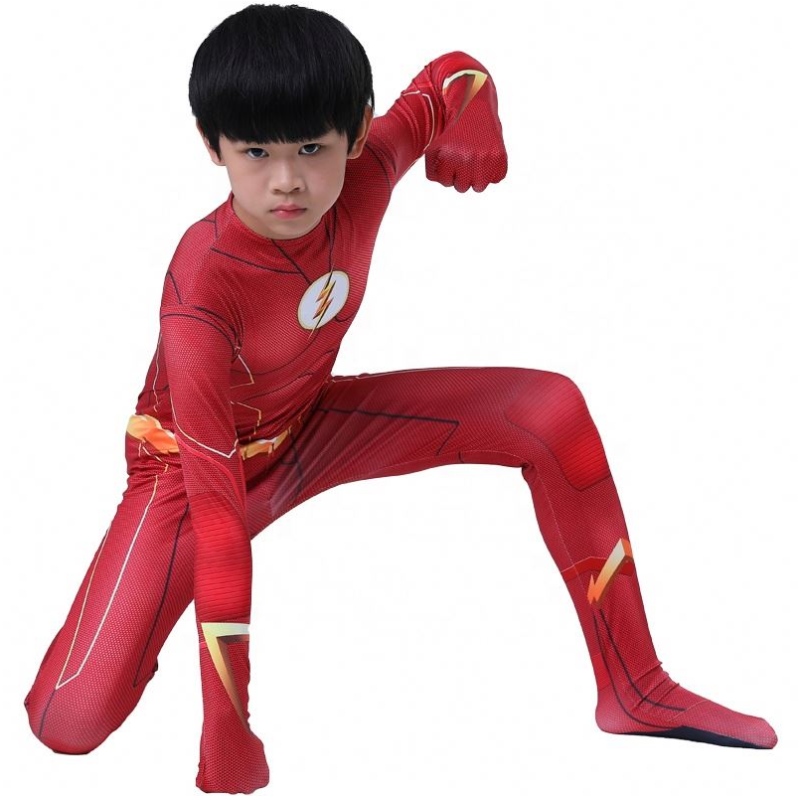 Factory Direct Superhero Tenue Halloween Party Cosplay TV&movie Costume Graps The Flash Man Suits pour les garçons