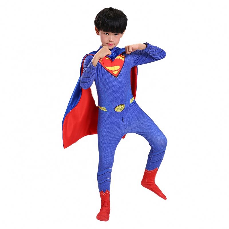 TV&movie Action Figure Halloween Cosplay Jumps Suit Anime Roches Les Costumes Super Man avec Cloak