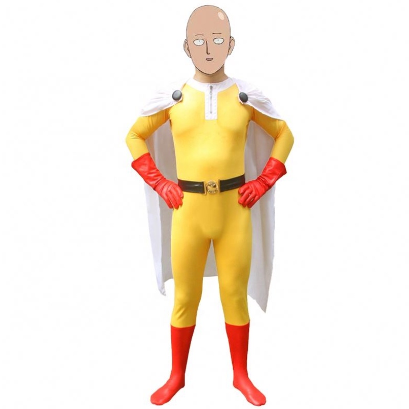 PARTIE POPULAIRE HAUTHOWEEN PARTY KIDS&ADULTS TV SUPERHERO JUSTANT AVEC COSPlay Cosplay Anime One Punch Man Saitama Cartoon Costume