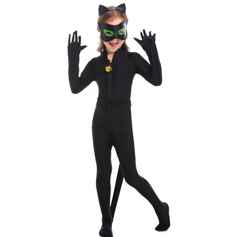 Hot Halloween Children\'s The Bat Man Cosplay Costumes Girls Cat Woman Femme Kids Superhero Costumes