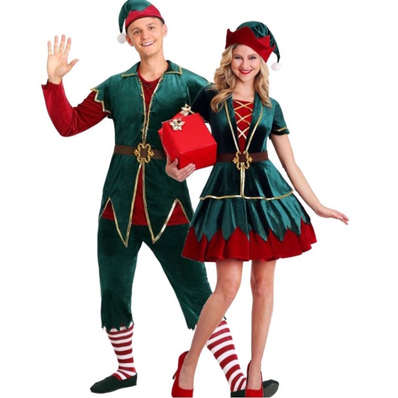 Nouveau costume d\'elfe de fête de Noël adulte