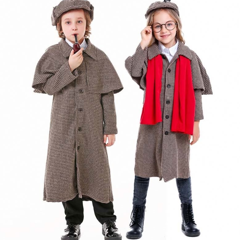 Girl Boy Detective Sherlock Holmes Play Sherlock Holmes Costume pour childhcbc-012