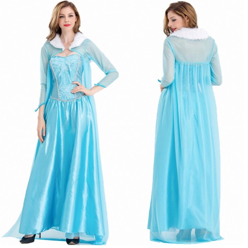 2022 Vêtements Costume adulte Les femmes déguisent laneige reine Elsa Costume pour adulte HCGD-056