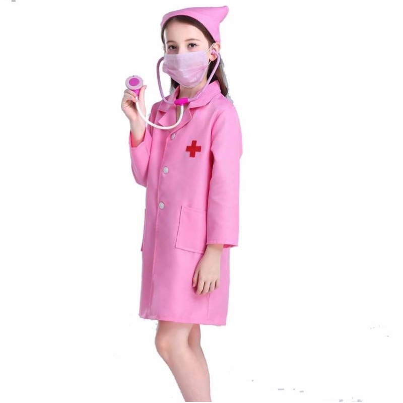 Kids Doctor infirmière uniforme cosplay boy girl blanc rose enfant infirmière costume hcbc-011