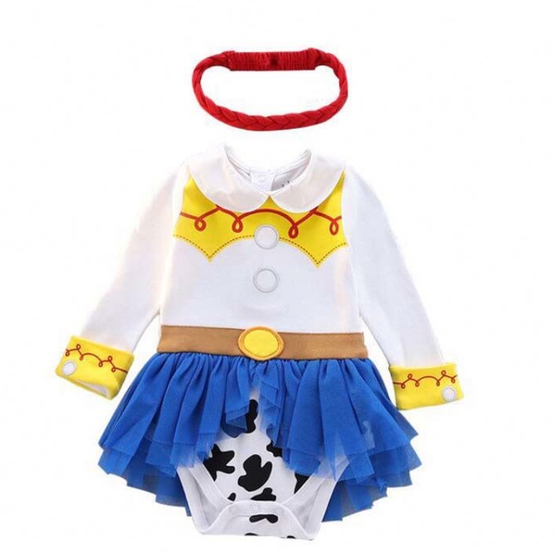 Halloween Birthday Party Tenues de fantaisie Baby Girl Princess Costumes Cowgirl RAIPER AVEC BANDBAND HCTS-004