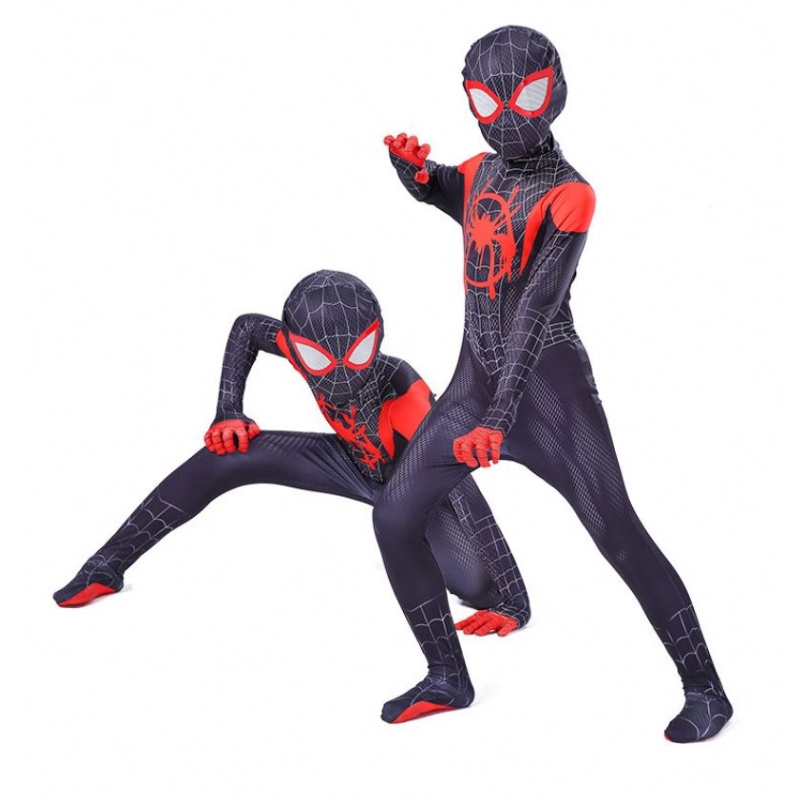 Nouveaux miles Morales loin de la maison costume costume zentai spiderman costume super-héros body produit spandex pour enfants fait sur mesure