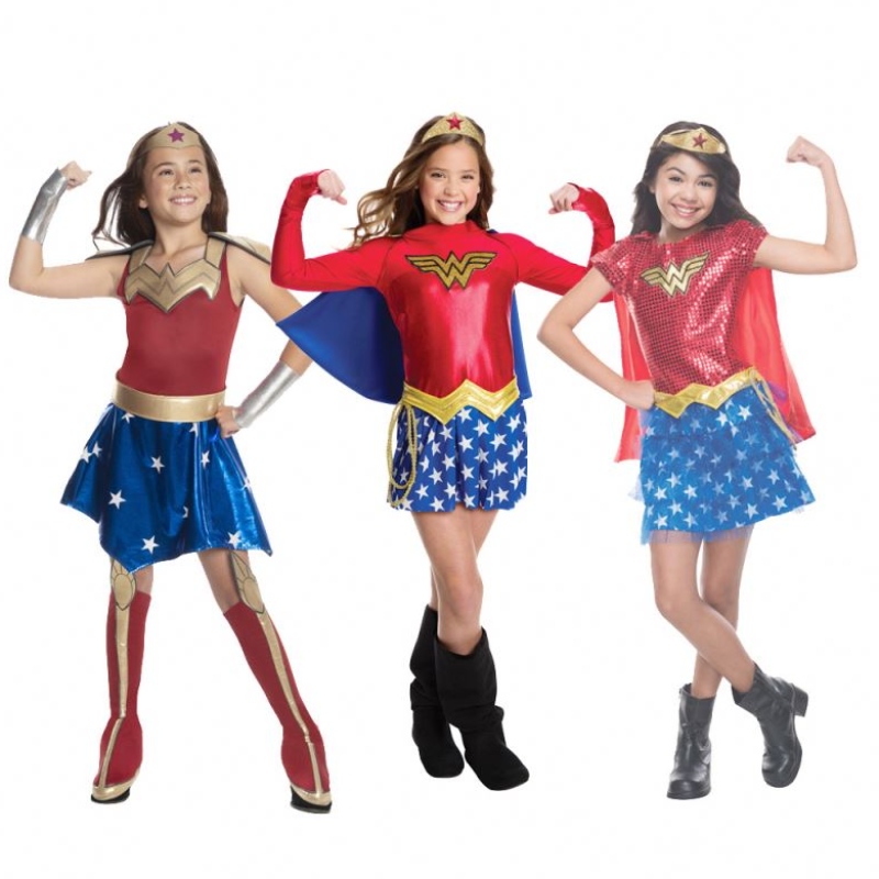 Kids Super Cosplay Costumes Super Girls Dress Superwoman Dress SUPER HALLOWEEN Vêtements