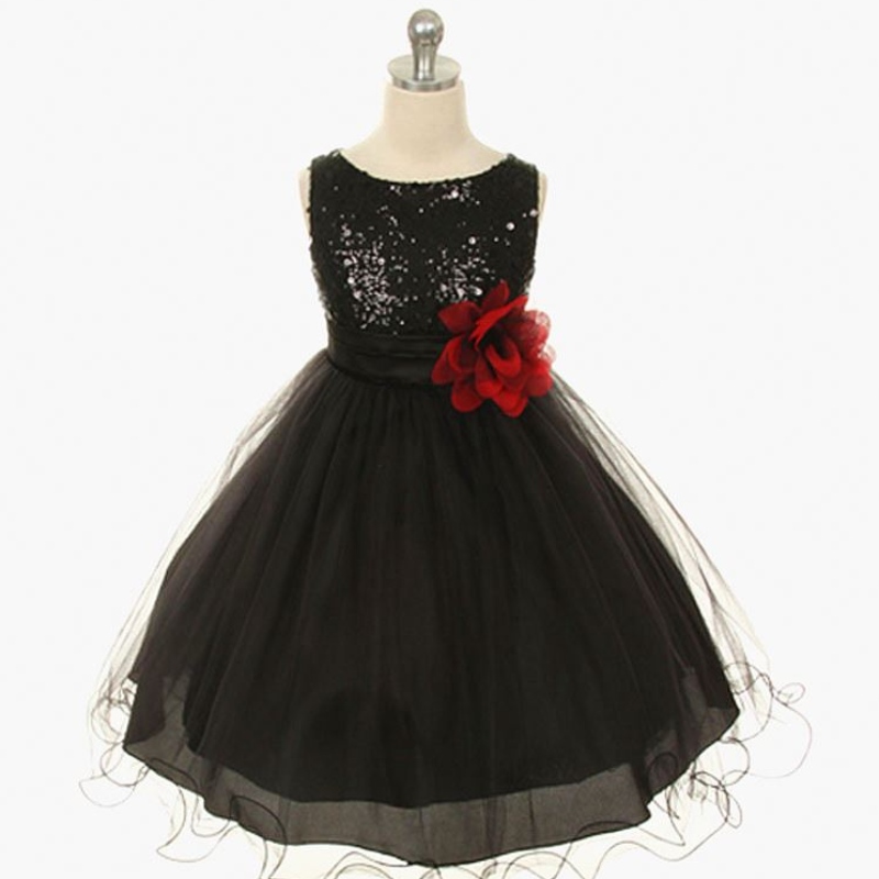 Nouvelles filles pour enfants fleur élégante causale princesse robe de fête d\'enfants vestiment