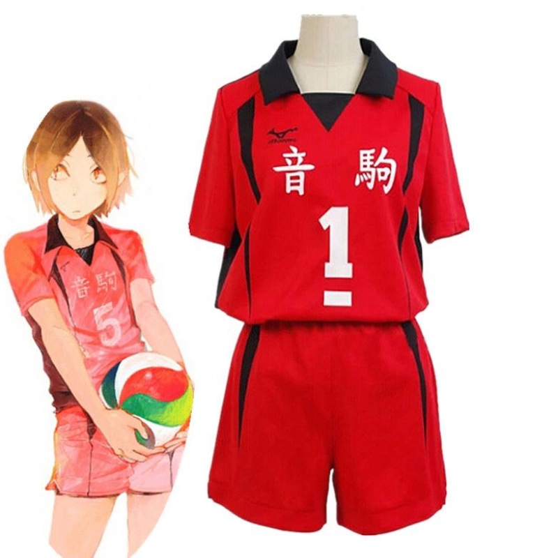 Adulte Haikyuu Nekoma High School#5 1 Kenma Kozume Kuroo Tetsuro Cosplay Haikiyu Volley Ball Team Team Jersey Sportswear Uniforme