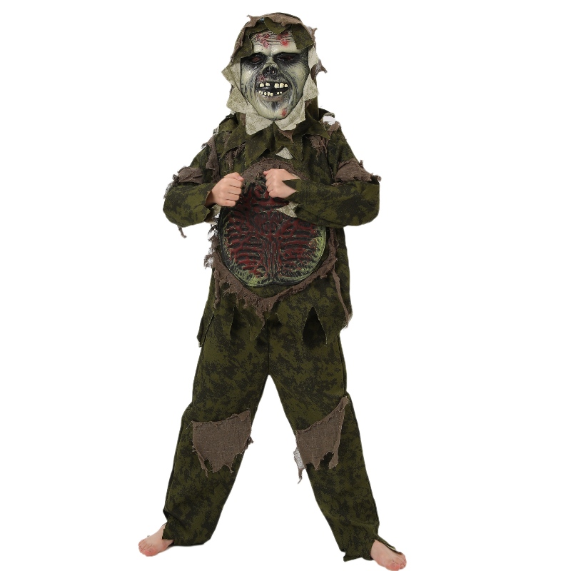 Kid \\\\\'s Halloween Zombie Costume Cosplay Coy Monster Costume Horror Mask Zombie Vêtements