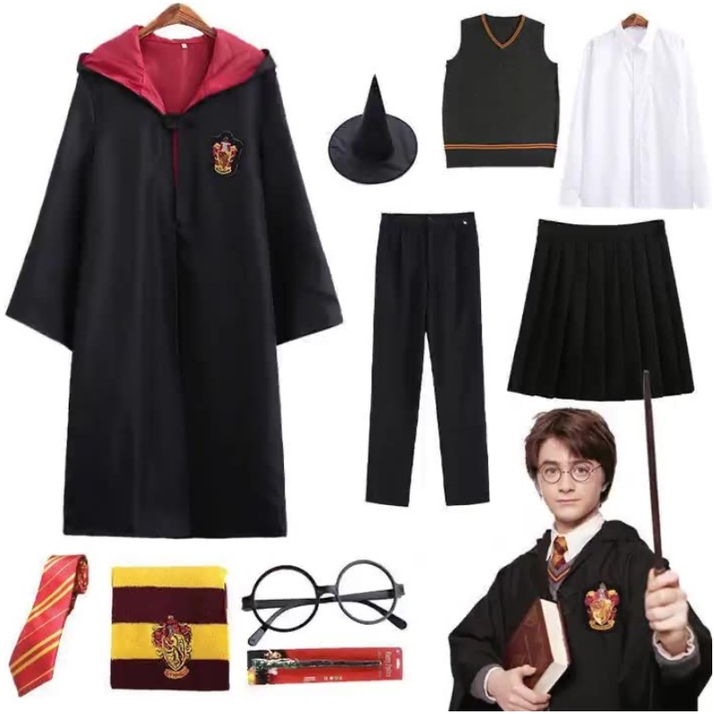 2022 Vendre à chaud Harry Cosplay Costume Kids and Adult Potter Robe pour les costumes de fête d\'Halloween